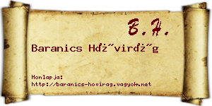 Baranics Hóvirág névjegykártya